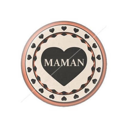 Cabochon résine a coller 25 mm maman j5 