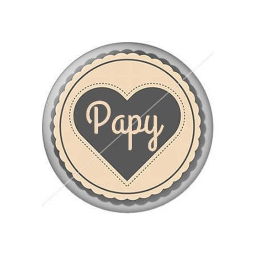 Cabochon résine a coller 25 mm papy j15 