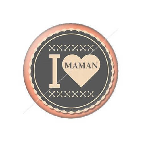 Cabochon résine a coller 25 mm maman j3 