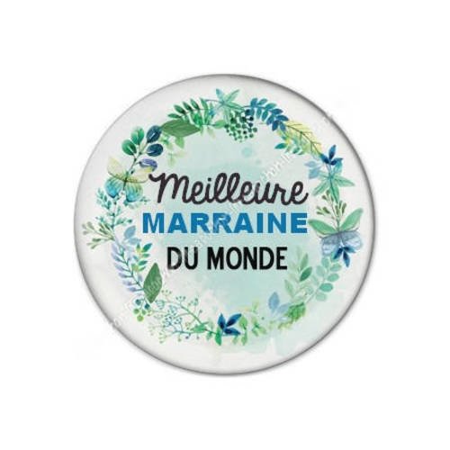 Cabochon résine a coller 25 mm marraine f24 