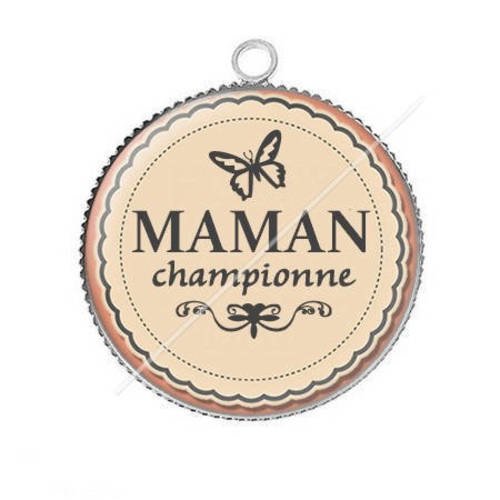 Pendentif cabochon résine pour maman j1 