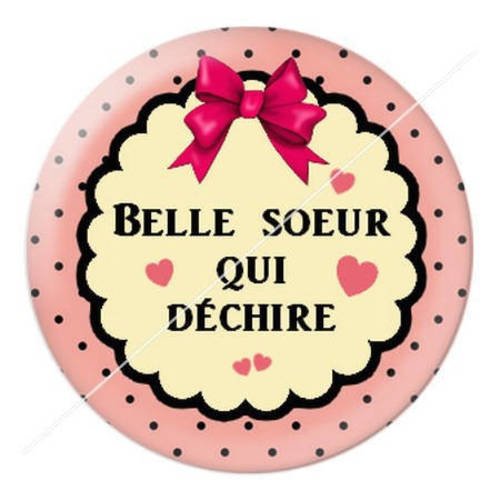 Cabochon résine a coller 25 mm belle-soeur 2 