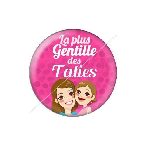 Cabochon résine a coller 25 mm tatie tata j21 