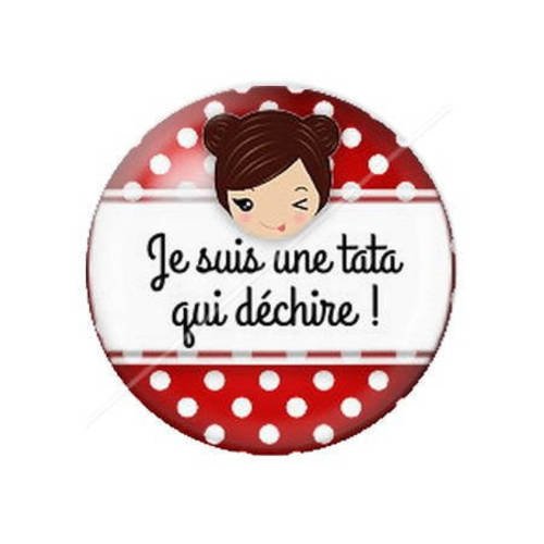 Cabochon résine a coller 25 mm pour tata 