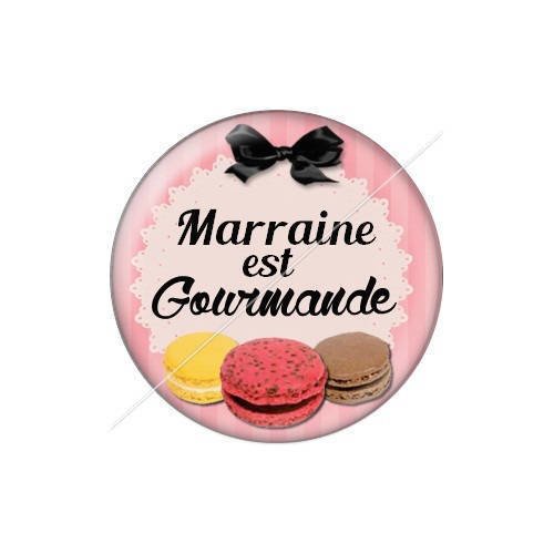 Cabochon résine a coller 25 mm marraine j33 