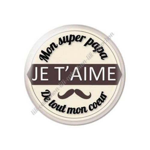 Cabochon résine a coller 25 mm papa 48 