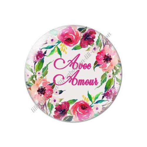 Cabochon résine a coller 25 mm maman m6 