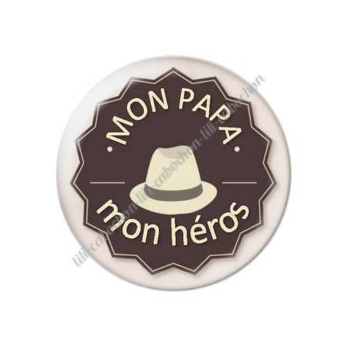 Cabochon résine a coller 25 mm papa 49 