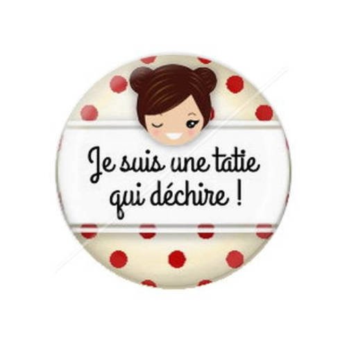 Cabochon résine a coller 25 mm pour tatie 