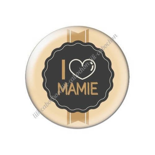 Cabochon résine a coller 25 mm  mamie m7 