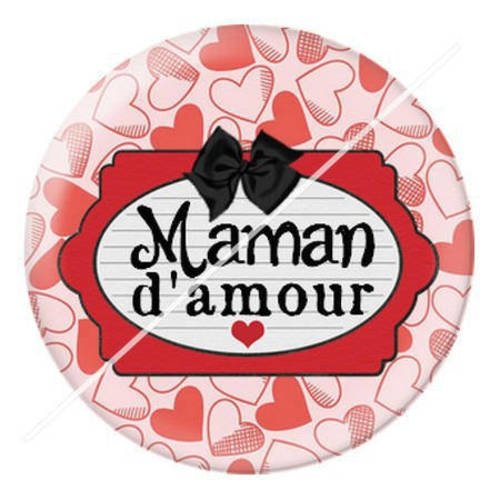 Cabochon résine a coller 25 mm pour maman d5 