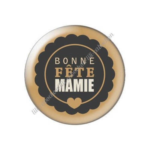 Cabochon résine a coller 25 mm  mamie m2 