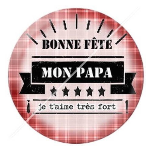 Cabochon résine a coller 25 mm pour papa f3 