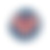 Cabochon résine a coller 25 mm coeur amour valentin love c11 