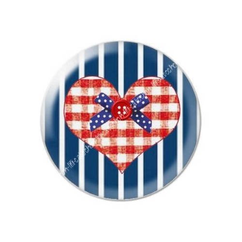 Cabochon résine a coller 25 mm coeur amour valentin love c11 