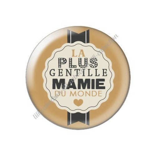 Cabochon résine a coller 25 mm  mamie m14 