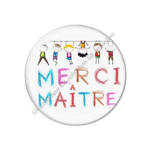 Cabochon résine a coller 25 mm maître s53 