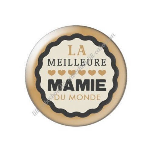 Cabochon résine a coller 25 mm  mamie m8 