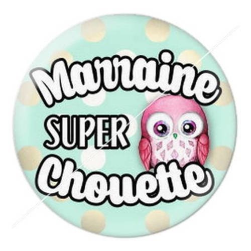 Cabochon résine a coller 25 mm pour marraine 9 