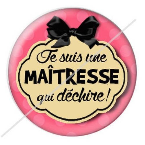 Cabochon résine a coller 25 mm pour maîtresse b9 