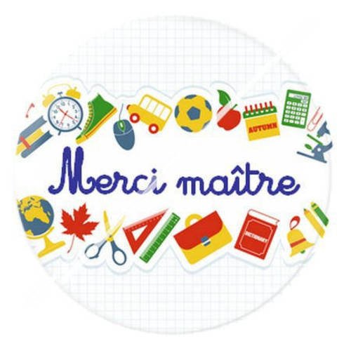 Cabochon résine a coller 25 mm merci maître 10 