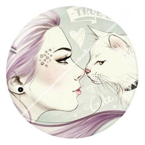 Cabochon résine a coller 25 mm femme tattoo 5 