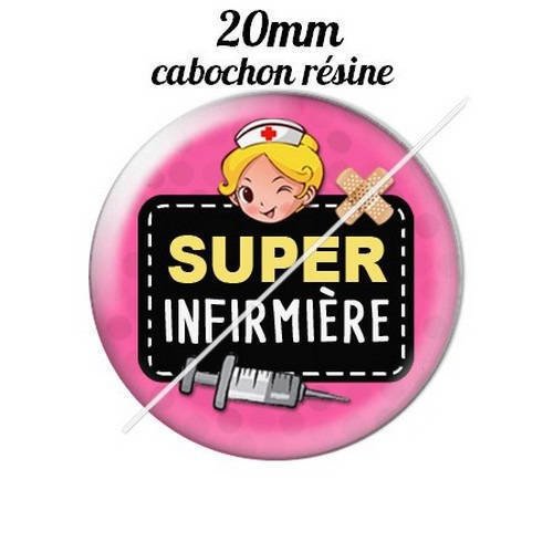 Cabochon résine a coller 20 mm super infirmière 2 
