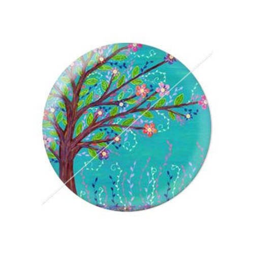 Cabochon résine a coller 25 mm arbre 8 