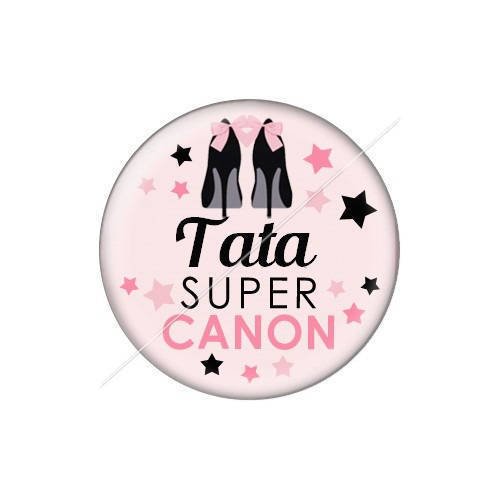 Cabochon résine a coller 25 mm tatie tata j28 