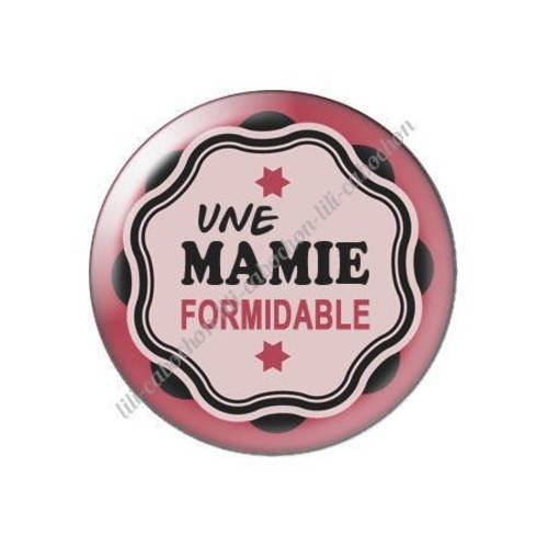 Cabochon résine a coller 25 mm  mamie m18 
