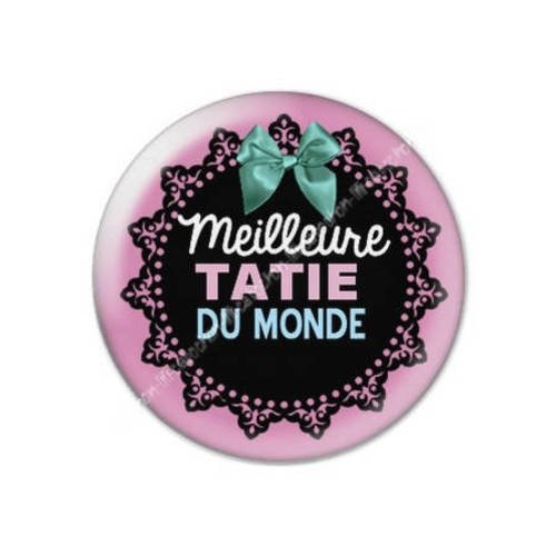 Cabochon résine a coller 25 mm tatie tata f3 