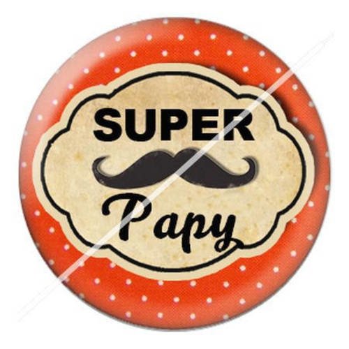 Cabochon résine a coller 25 mm pour fête papy papi 14 