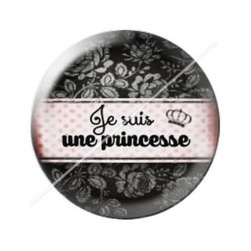 Cabochon résine a coller 25 mm madame 6 