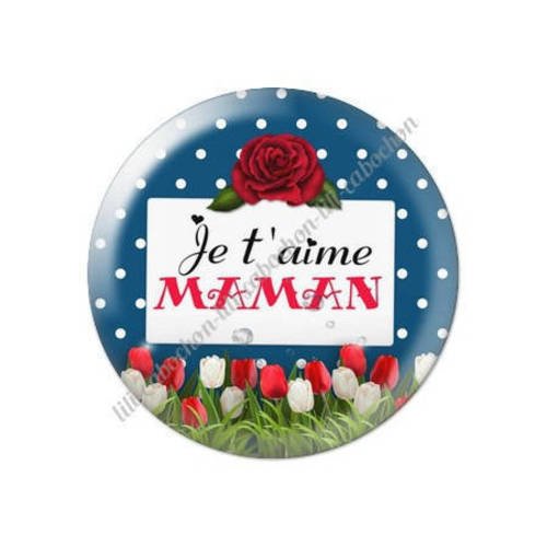 Cabochon résine a coller 25 mm maman k3 