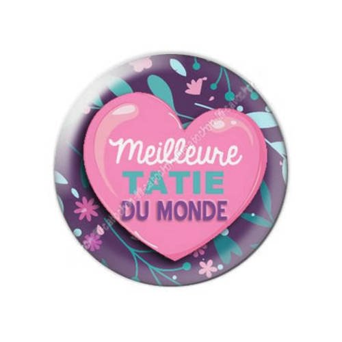 Cabochon résine a coller 25 mm tatie tata f4 