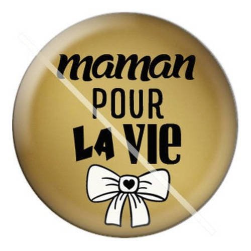 Cabochon résine a coller 25 mm pour maman a4 