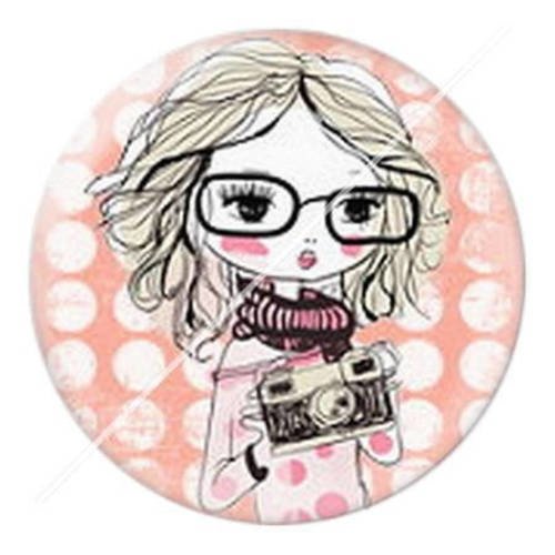 Cabochon résine a coller 25 mm miss mademoiselle selfie coeur 8 