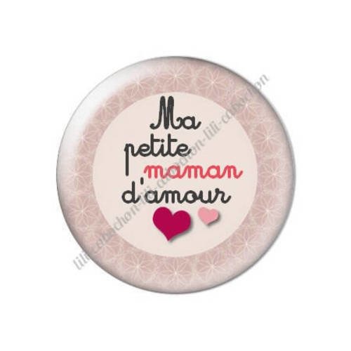 Cabochon résine a coller 25 mm maman m27 