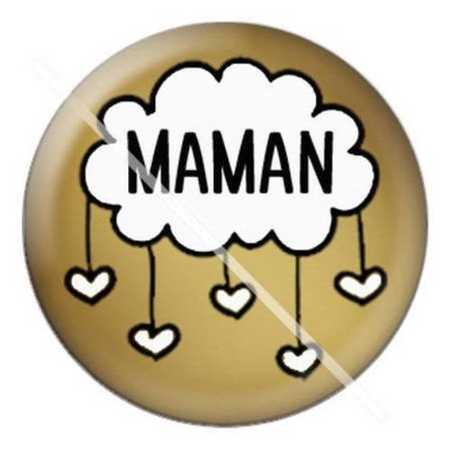 Cabochon résine a coller 25 mm pour maman a5 