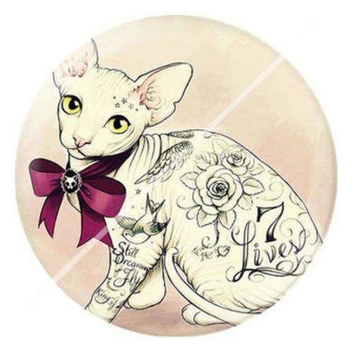 Cabochon résine a coller 25 mm femme tattoo 9 