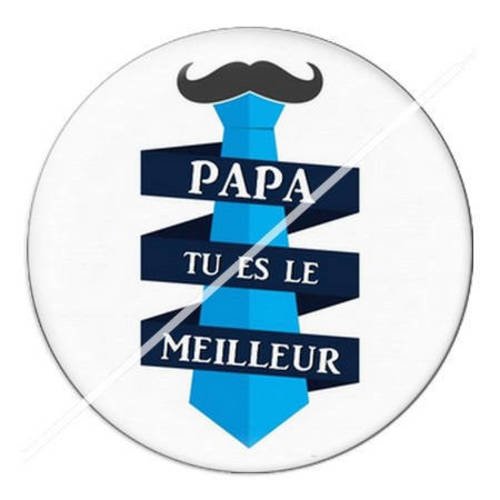 Cabochon résine a coller 25 mm papa 9 