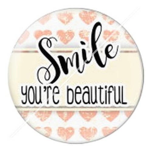 Cabochon résine a coller 25 mm miss mademoiselle selfie coeur 26 