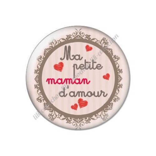 Cabochon résine a coller 25 mm maman m33 