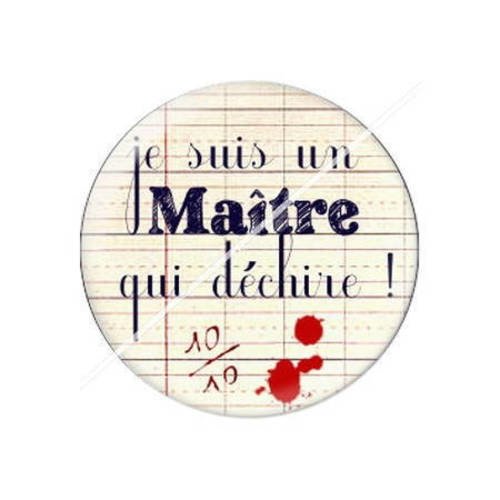 Cabochon résine a coller 25 mm pour maître 4 