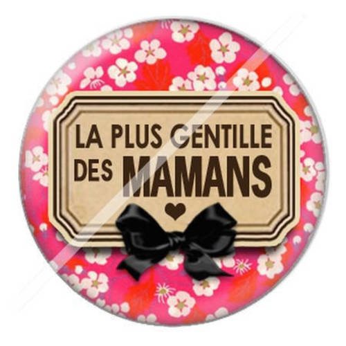Cabochon résine a coller 25 mm pour maman m14 