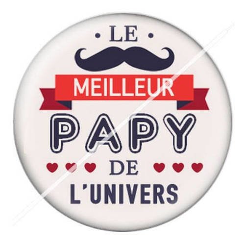 Cabochon résine a coller 25 mm pour fête papy papi 18 