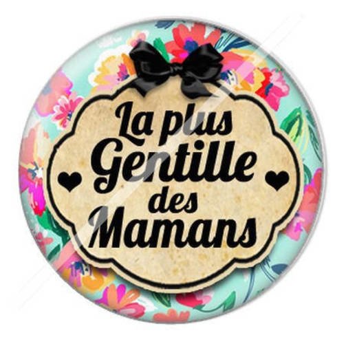 Cabochon résine a coller 25 mm pour maman m15 
