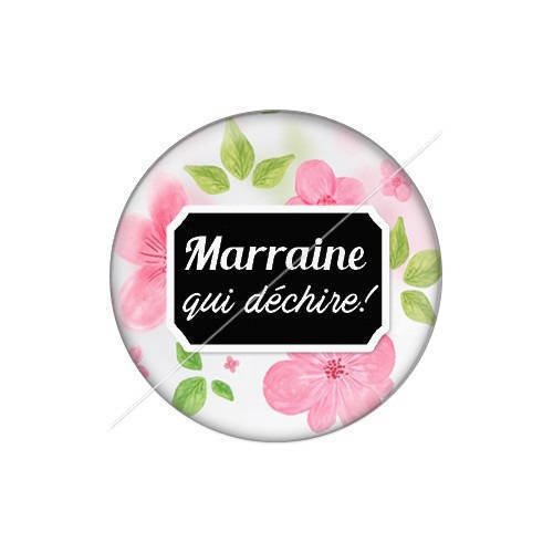 Cabochon résine a coller 25 mm marraine j8 