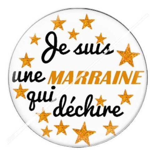 Cabochon résine a coller 25 mm marraine qui déchire 5 