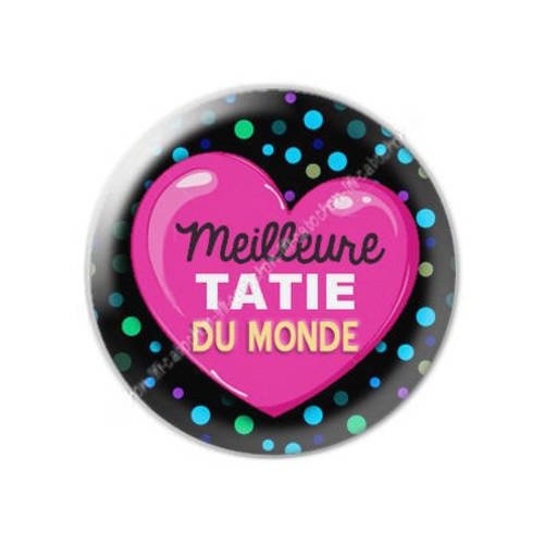 Cabochon résine a coller 25 mm tatie tata f7 